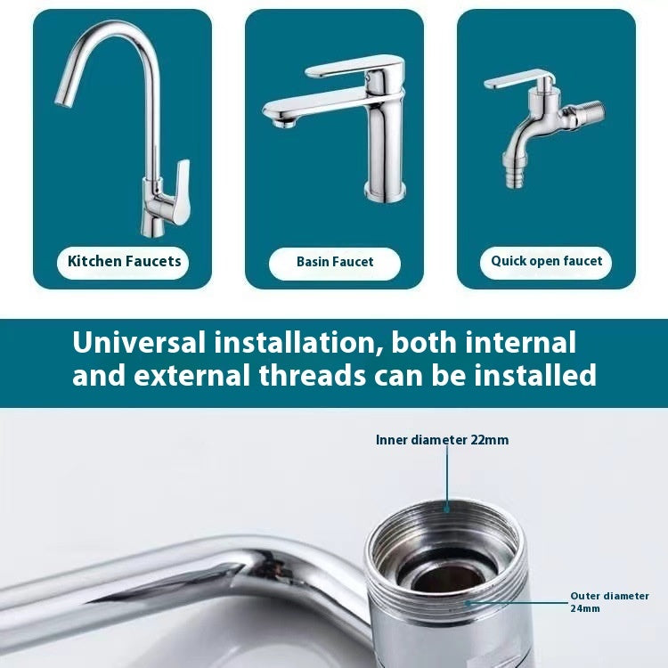 Faucet Mechanical Arm Universal Water Faucet Rotatable Universal Connector